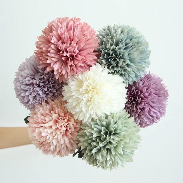 TBD0399551901A_6.webp Dandelion Flower Ball Simulation Flower Home Decoration Wedding Bouquet - Image 7