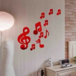 3D Musical Notes Acrylic Mirrors Wall Sticker Home Decor Living Room Wall Decoration Art DIY Wall Stickers - Image 2