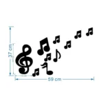 3D Musical Notes Acrylic Mirrors Wall Sticker Home Decor Living Room Wall Decoration Art DIY Wall Stickers - Image 6