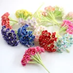 5 Branches DIY Hand-simulated Plum Mini Flocking Cloth Lucky Flower - Image 5