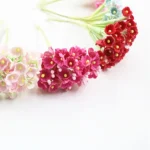 5 Branches DIY Hand-simulated Plum Mini Flocking Cloth Lucky Flower - Image 6