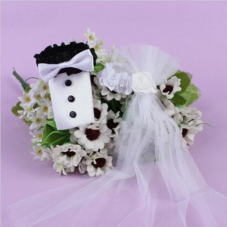 TBD04001677_1.webp A Pair of Bride and Groom Dress Cups Decoration Wedding Supplies - Image 2