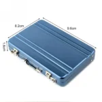 Aluminum Storage Box Business Card Holder Credit Card Bank Card Storage Box - Image 3