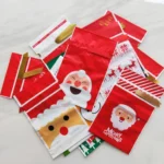 50pcs / Pack Christmas Gift Bag Candy Biscuit Drawstring Bundle Christmas Cookie Bag, Random Pattern Delivery - Image 10