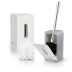 MENGNI Suction Wall Long Handle Toilet Brush Storage Box Bathroom Cleaning Kit - Image 3