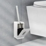 MENGNI Suction Wall Long Handle Toilet Brush Storage Box Bathroom Cleaning Kit - Image 4