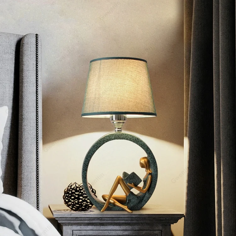 TBD0403082801.webp Modern Bedside Reading Statue Base Lamp Home Decoration - Image 1