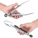 Stainless Steel Silicone Handle Kitchen Food Meat Barbecue Clip - Image 3