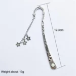 Luminous Sun Moon Star Bookmark Retro Pentagram Glowing Metal Bookmark - Image 4