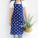 Stars Pattern Kitchen Canvas Polyester Cotton Cooking Apron - Image 2