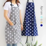 Stars Pattern Kitchen Canvas Polyester Cotton Cooking Apron - Image 3