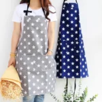 Stars Pattern Kitchen Canvas Polyester Cotton Cooking Apron - Image 4