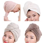 Womens Magic Quick Dry Bath Hair Drying Towel Cap Bathing Tool - Image 3