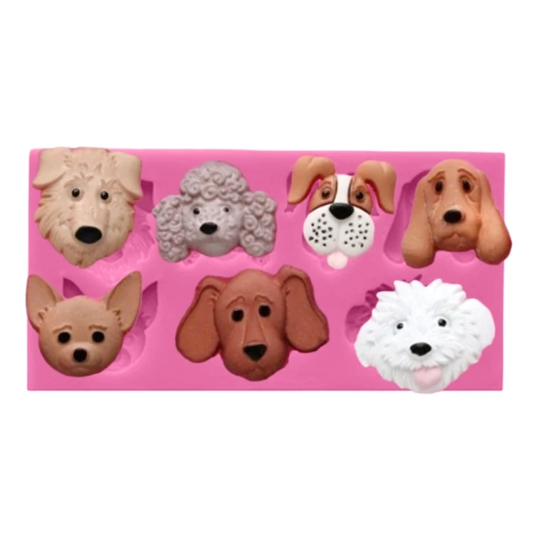 TBD04049040_2.webp Dogs Shape Cartoon Silicone Fondant Cake Decorating Mold - Image 3