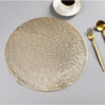 2 PCS Fashion Round Hollow Placemats PVC Table Mats Coffee Cup Pad - Image 4