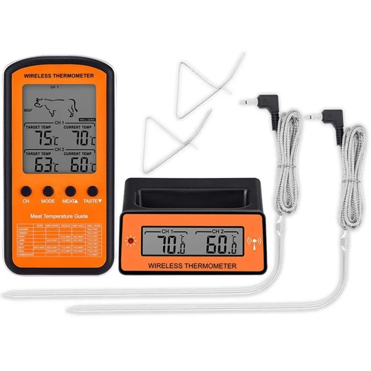 TBD04078898.webp Wireless Remote BBQ Thermometer Dual Probe Digital Cooking Meat Food Oven Thermometer - Image 1
