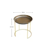 Simple Coffee Table Mini Tea Set Folding Flower Pot Rack Living Room Furniture - Image 7