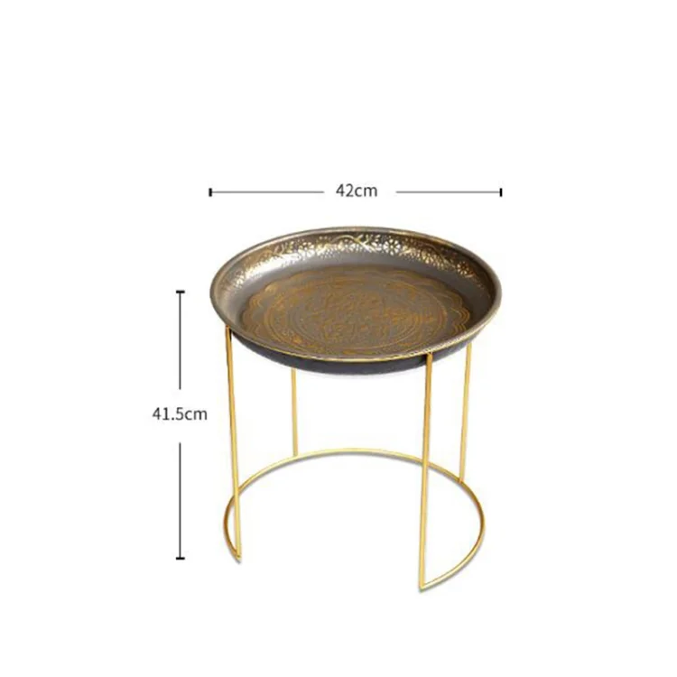 TBD04083951_6.webp Simple Coffee Table Mini Tea Set Folding Flower Pot Rack Living Room Furniture - Image 7