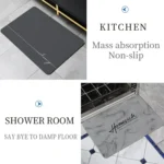 Bathroom Toilet Quick-Drying Absorbent Non-Slip Mats Diatom Ma - Image 5