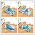 Marine Series Pattern Bathroom Toilet Non-slip Mat Flannel Absorbent Foot Pad - Image 8