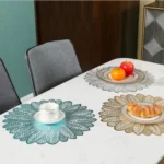 Sunflower Shape Household Fashion PVC Dining Table Placemat Europe Style Kitchen Tools Tableware Pad Coaster Coffee Tea Place Mat - Image 4