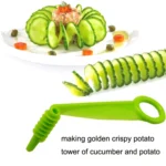 Kitchen Household Spiral Slicer Hand Cranked Slicing Roller Knife - Image 4