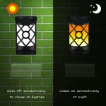Solar Flame Courtyard Flood Light Wall Lamp Outdoor Lawn Landscape Street Light Induction Lamp - Image 4