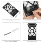 Solar Flame Courtyard Flood Light Wall Lamp Outdoor Lawn Landscape Street Light Induction Lamp - Image 8