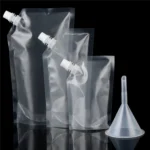 4 PCS Transparent Self-Supporting Mouth Bag Milk Juice Drink Outlet Wine Bag - Image 4
