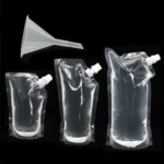 4 PCS Transparent Self-Supporting Mouth Bag Milk Juice Drink Outlet Wine Bag - Image 6