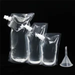 4 PCS Transparent Self-Supporting Mouth Bag Milk Juice Drink Outlet Wine Bag - Image 7