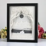 3D Paper Carving Lamp Couple Light Shadow Paper Carved Night Light - Image 5