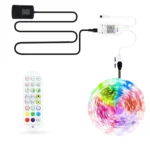 Bluetooth Suit Smart Music Sound Control Light Strip Non-waterproof 5050 RGB Colorful Atmosphere LED Light Strip With 24-Keys Remote Control - Image 2