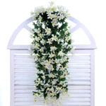 Artificial Flower Wall Hanging Lily Flower Vine Basket Flower Party Decorations - Image 2