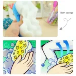 2 PCS Deep Skin Care Bath Sponge Exfoliating Cleansing Washing servant Shower Sponge Brush, Random Color Delivery - Image 4