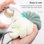 Portable Hanging Bath Flower Ball Soft Foaming Shower Massage Ball Body Exfoliating Bath Brush - Image 4