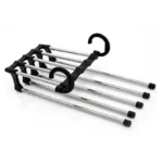 Multifunctional  5 in 1 Telescopic Folding Wardrobe Magic Trousers Rack - Image 2