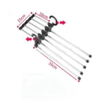 Multifunctional  5 in 1 Telescopic Folding Wardrobe Magic Trousers Rack - Image 3