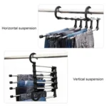 Multifunctional  5 in 1 Telescopic Folding Wardrobe Magic Trousers Rack - Image 5