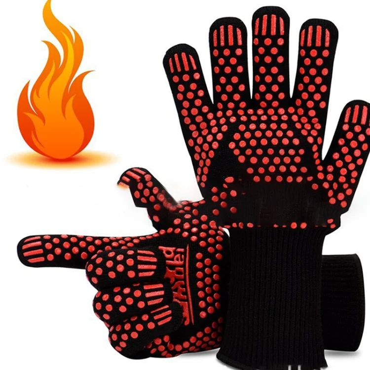 TBD0412515102_3.webp Heat-resistant High Temperature Fire Resistance Cooking Baking Barbecue Grill Gloves - Image 4