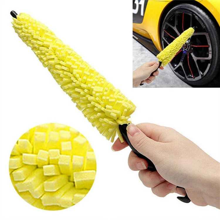 TBD04129792.webp Universal Auto Car Accessories Car Rims Care Tire Wheel Washing Brush Plastic Handle Vehicle Wheel Cleaning Brush Washing Sponge - Image 1