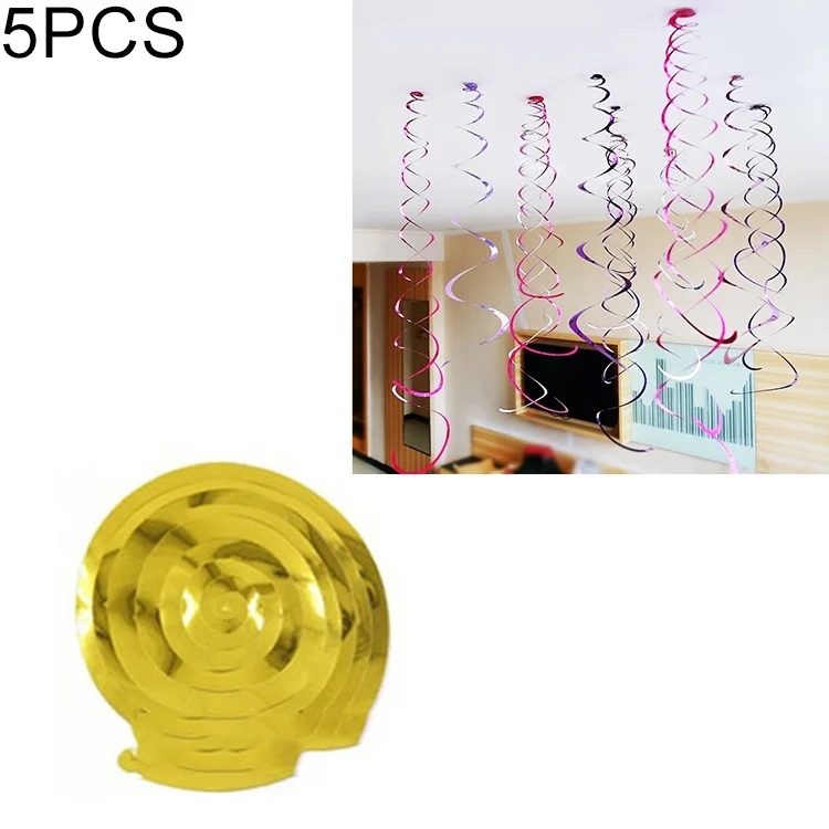TBD0413481501A.webp 5 PCS 70cm PVC Spiral Ornaments Christmas Kindergarten Classroom Birthday Party Scene Layout Hanging Sequin Ornaments - Image 1