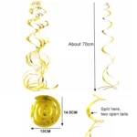 5 PCS 70cm PVC Spiral Ornaments Christmas Kindergarten Classroom Birthday Party Scene Layout Hanging Sequin Ornaments - Image 3