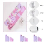 Creative Decorative Coat Hook Cartoon Animal Hanger Free Punching Coat Hook - Image 5