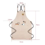 Barbecue Cooking Bartender Antifouling Thick Canvas Apron - Image 7