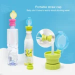 Children Portable Bottled Drinks Anti-overflow Anti-squash Replacement Straw Cap - Image 6