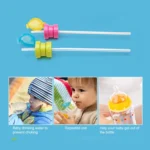 Children Portable Bottled Drinks Anti-overflow Anti-squash Replacement Straw Cap - Image 7