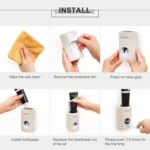 ECOCO Wheat Straw Wall-mounted Seamless Stickers Lazy Automatic Toothpaste - Image 9