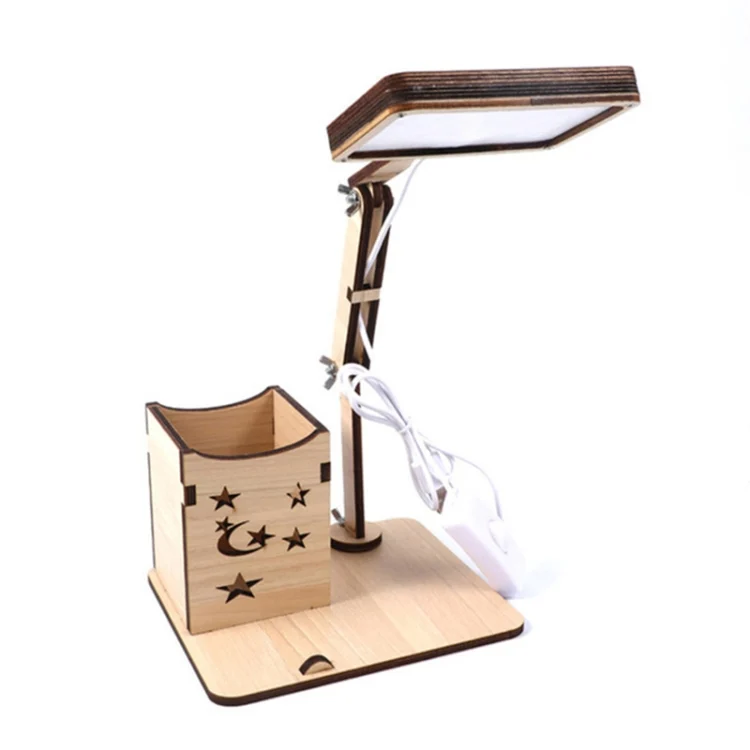TBD0416695801A_1.webp Wooden Multi-function Touch USB Pen Holder Desk Lamp Student Desktop Charging Reading Lamp Led Eye Protection Table Lamp - Image 2