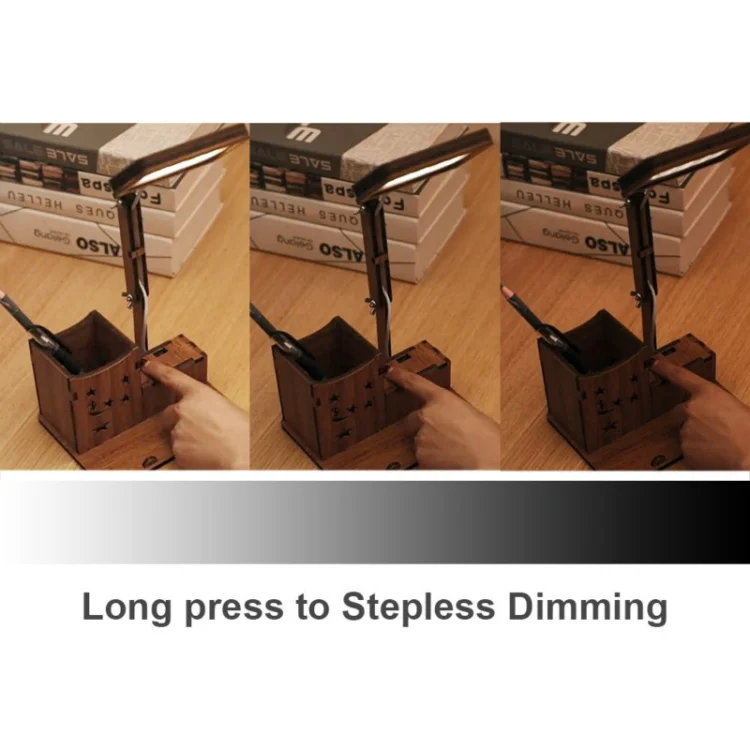 TBD0416695801A_3.webp Wooden Multi-function Touch USB Pen Holder Desk Lamp Student Desktop Charging Reading Lamp Led Eye Protection Table Lamp - Image 4